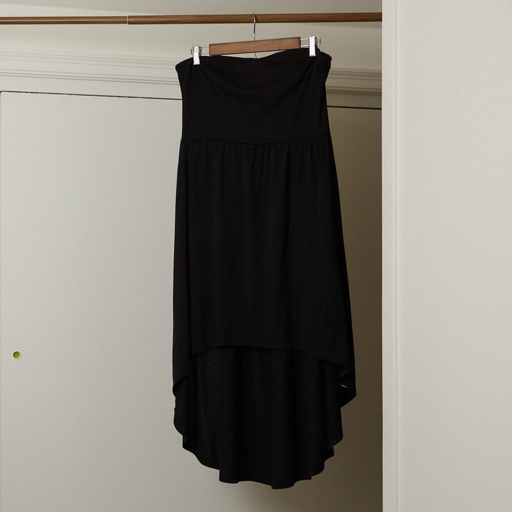 Strapless Hi/Low Little Black Dress